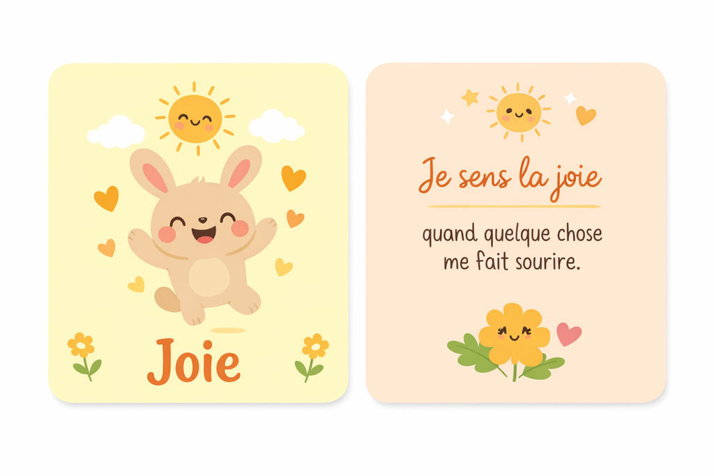 Les Émotions Douces - jeux de carte a imprimer